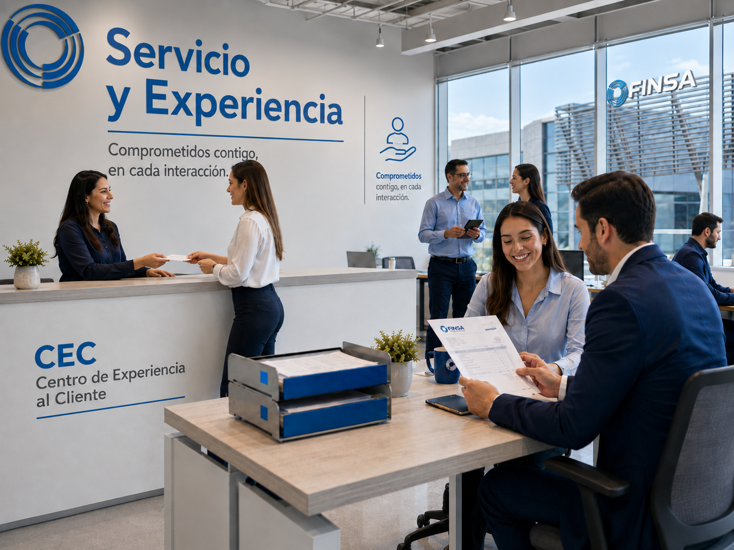Interior del Centro de Experiencia al Cliente FINSA