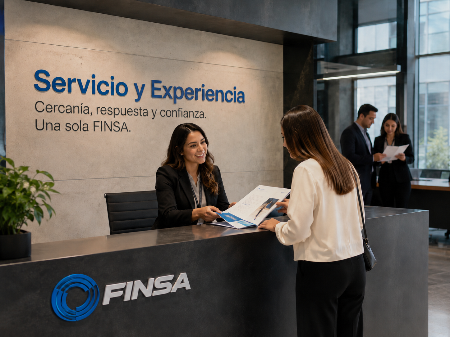 Centro de Experiencia al Cliente de FINSA atendiendo a clientes en parques industriales